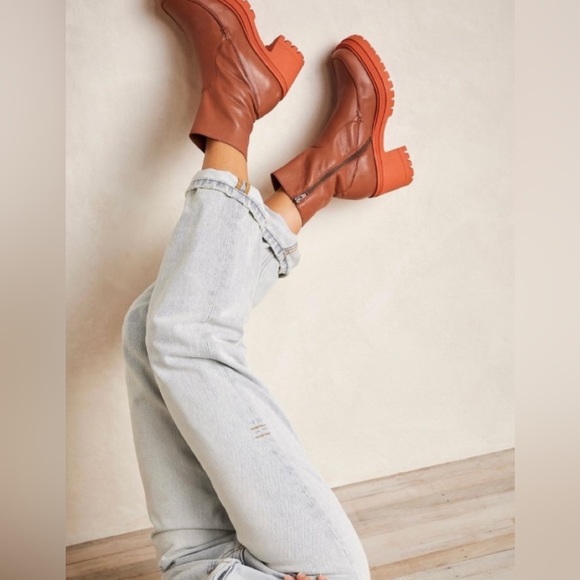 Free People Leather Platform Boots - Picture 2 of 6